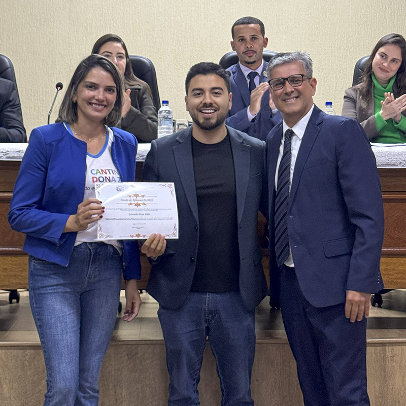 Cantinho recebe Moção de Aplausos da Câmara Municipal de Sarapuí